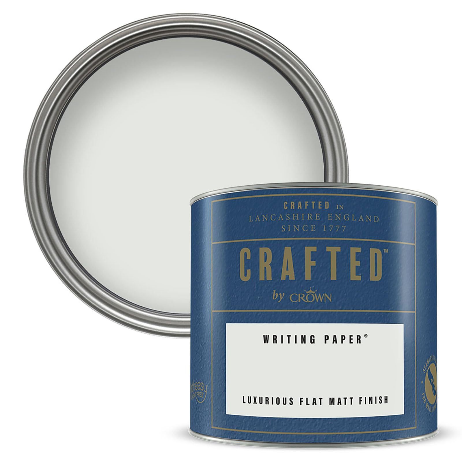 Crown Crafted Writing Paper Walls And Wood Flat Matt Paint Tester Pot 125Ml