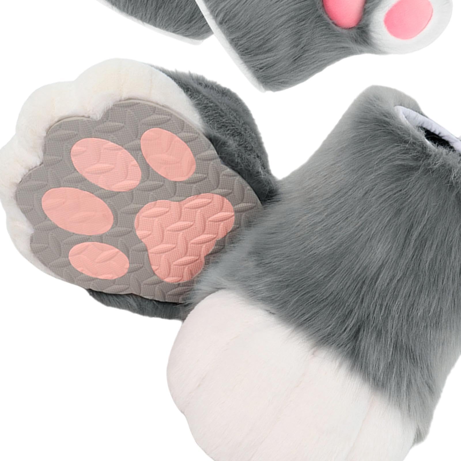 UGPLM Cosplay Animal Paws Fursuit for Women Gloves for Holiday Role Playing Masquerade: Gray