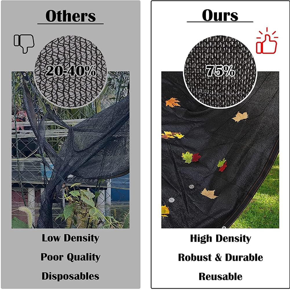 Cubierta de alberca para piscinas rectangulares, malla fina, cubierta de alberca de invierno para bloquear hojas y escombros, protege contra hojas, 5 m x 10 m/6 m x 12 m