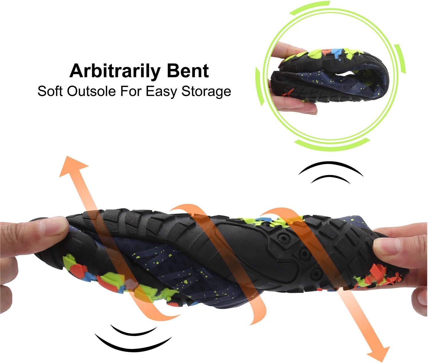 L-RUN Athletic Water Hiking Shoes Beach Sports Shoes for Swim Toe Shoes Women Men 16 Women/14 Men Blue