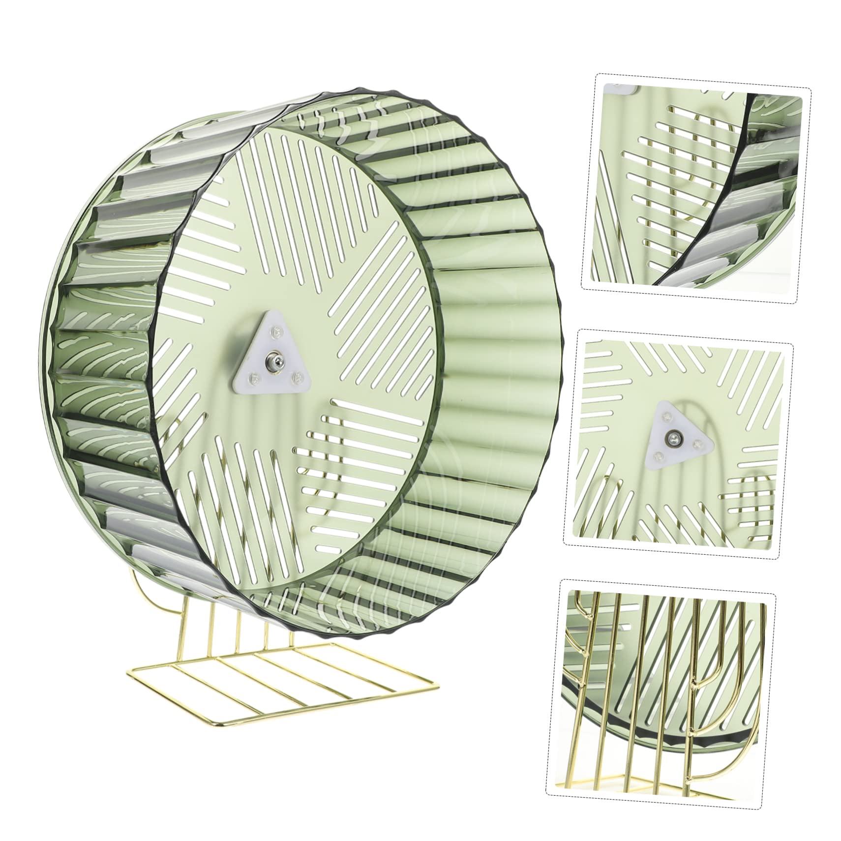 WOONEKY Roue de Hamster Domestique Silencieuse Base Stable en Plastique et Alliage, Accessoires pour Chinchillas et Hérissons, pour Hamster Cage et Sports d'animaux