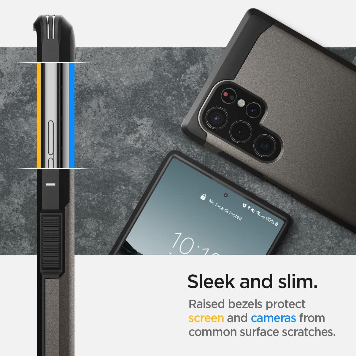 Spigen Tough Armor Designed for Galaxy S22 Ultra Case (2022) - Gunmetal