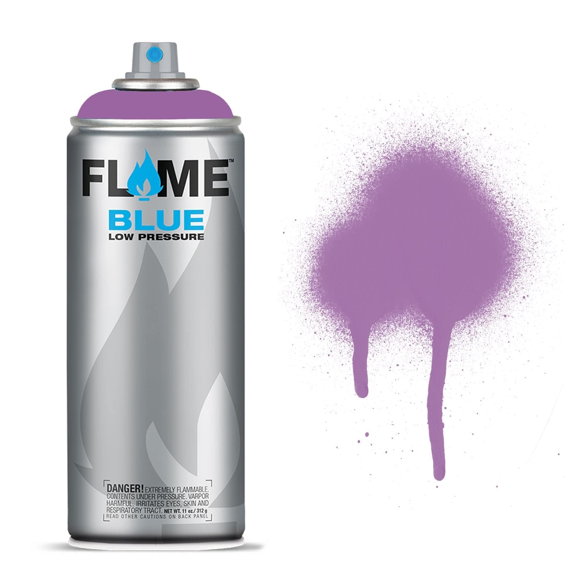 Molotow Flame Blue Spray Paint - Matt Acrylic 400ml Can Grape FB-408
