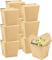 Vista 8 de Restaurantware -Cajas de comida para llevar de 8 onzas, 200 cajas desechables de alimentos para llevar, con bloqueo de pestañas, apilables, cajas