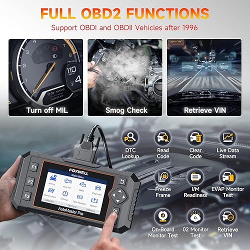 Miniatura 5 de FOXWELL NT624 Elite OBD2 escáner 8 restablece el sistema completo de diagnóstico del escáner de diagnóstico Lector de código automático+Obd2 hembra
