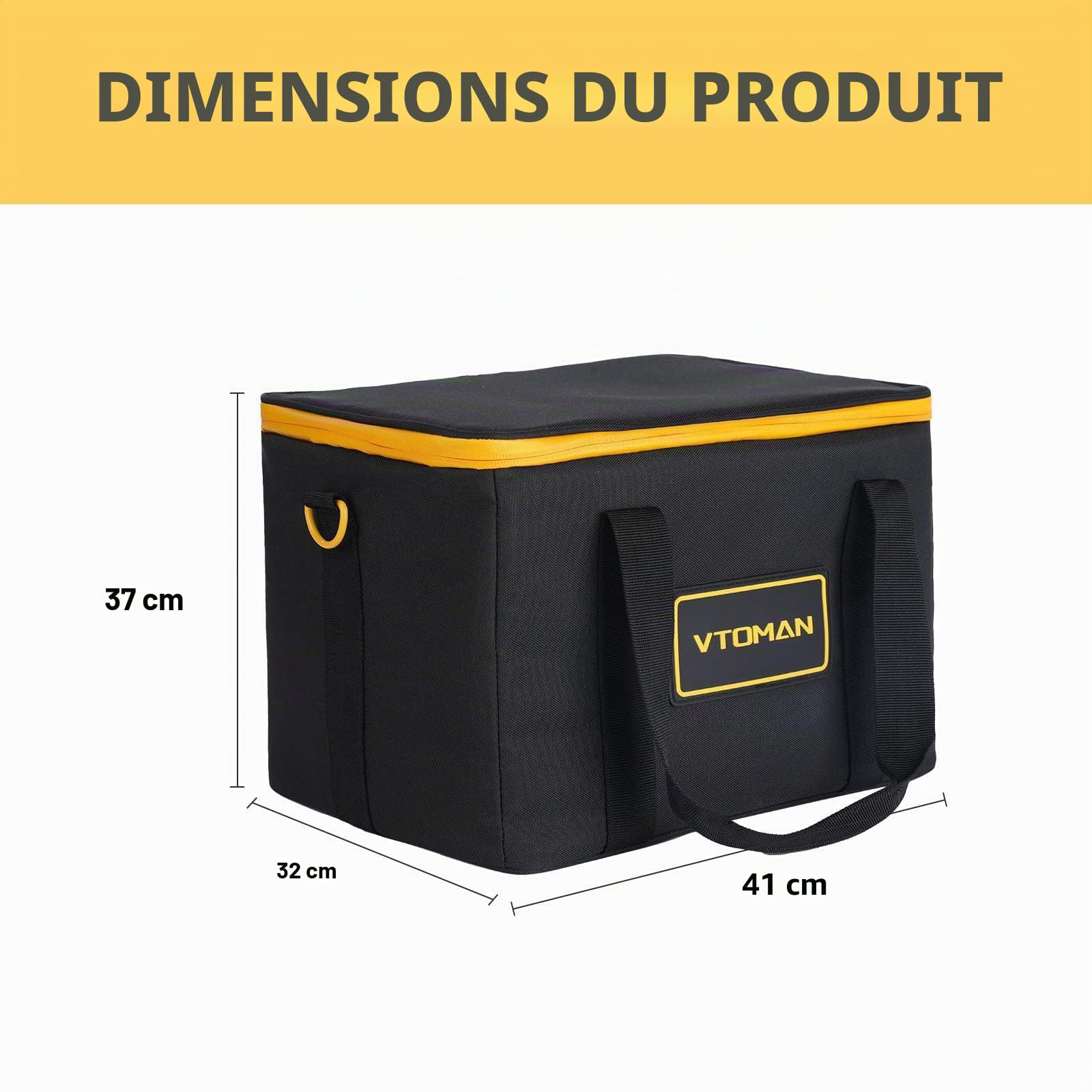 VTOMAN Sac de transport pour station d'alimentation portable, noir (station d'alimentation portable non incluse)