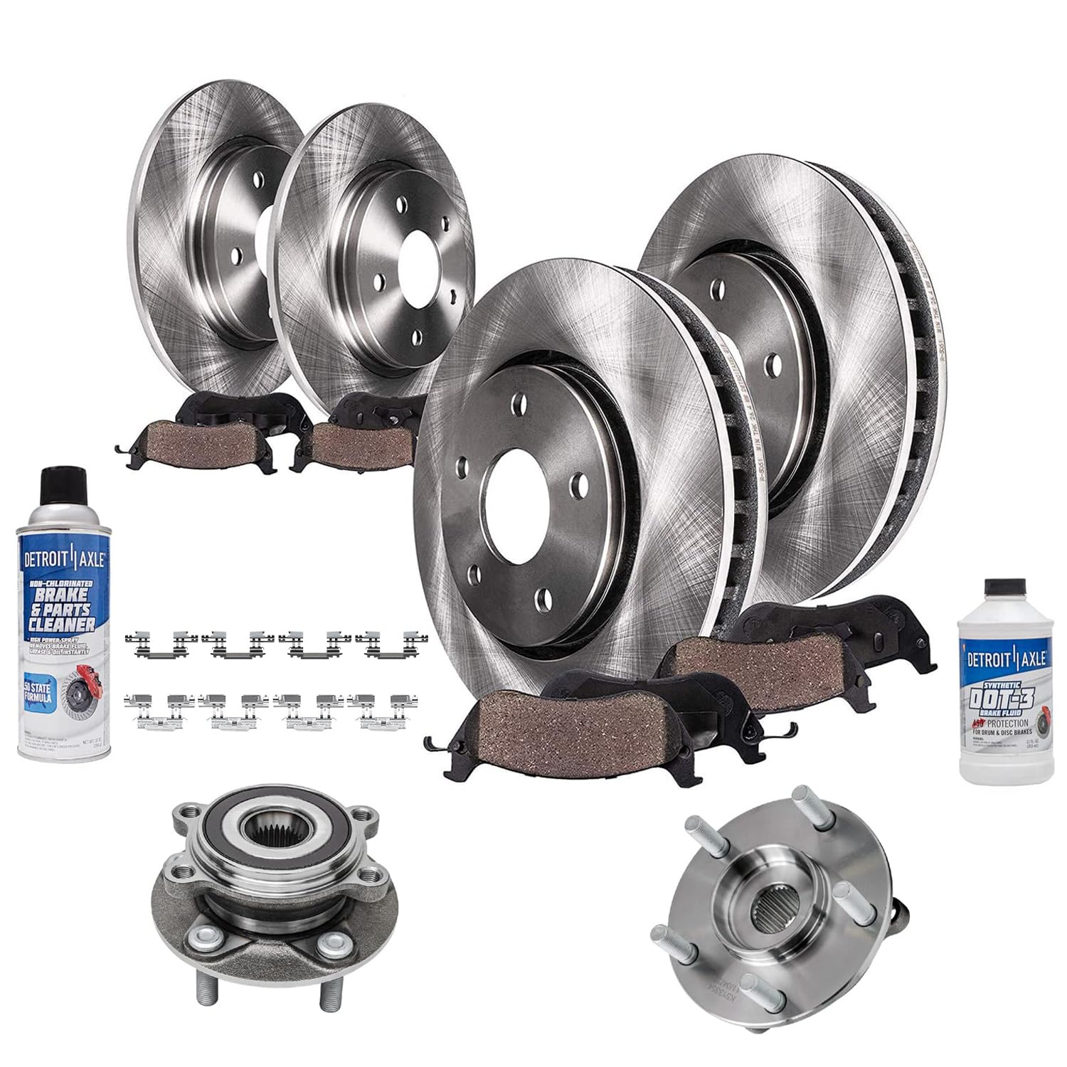 Detroit Axle - Brake Kit for 2014-2016 Mazda 3 Sport Disc Brake Rotors