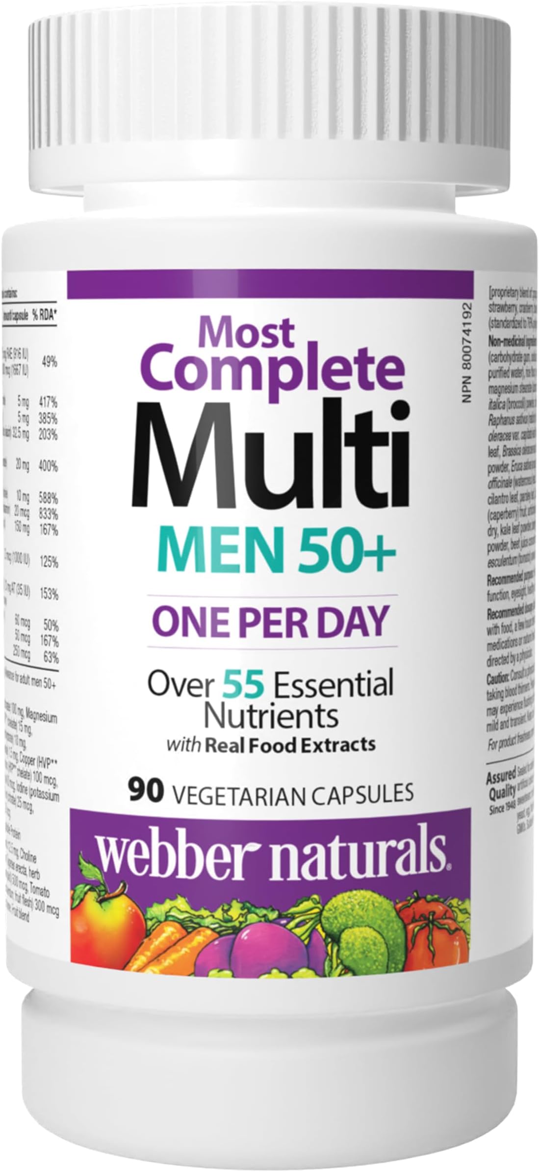 Men's 50+ Most Complete Multi, 90 Vegetarian Capsules