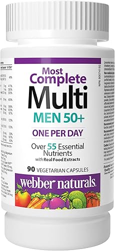 Webber Naturals Más de 50 cápsulas vegetarianas más completas para hombres, 90 cápsulas vegetarianas