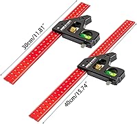 Vista 4 de Regla de ángulos de combinación de carpintero multifuncional, instrumento de medición de metal para ángulos precisos de 90/45 grados, combinación