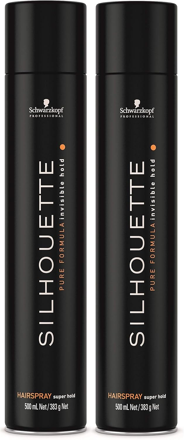 Super Hold haarspray Black Silhouette Styling Blackhead haarspray, 500 ml