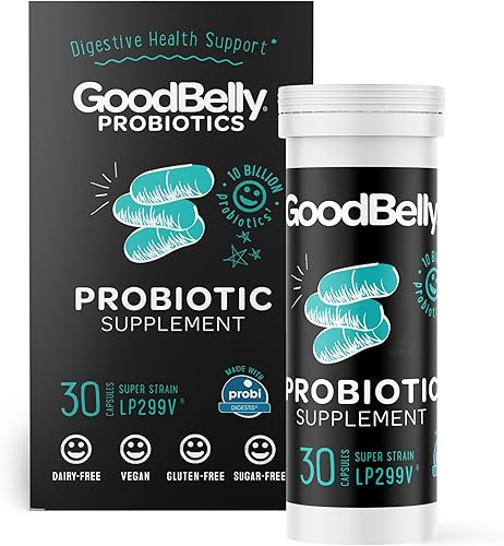 GoodBelly - Suplemento probiótico para la salud digestivaProbióticos para hombres y mujeresAyuda en la digestión y en su estilo de vida activo