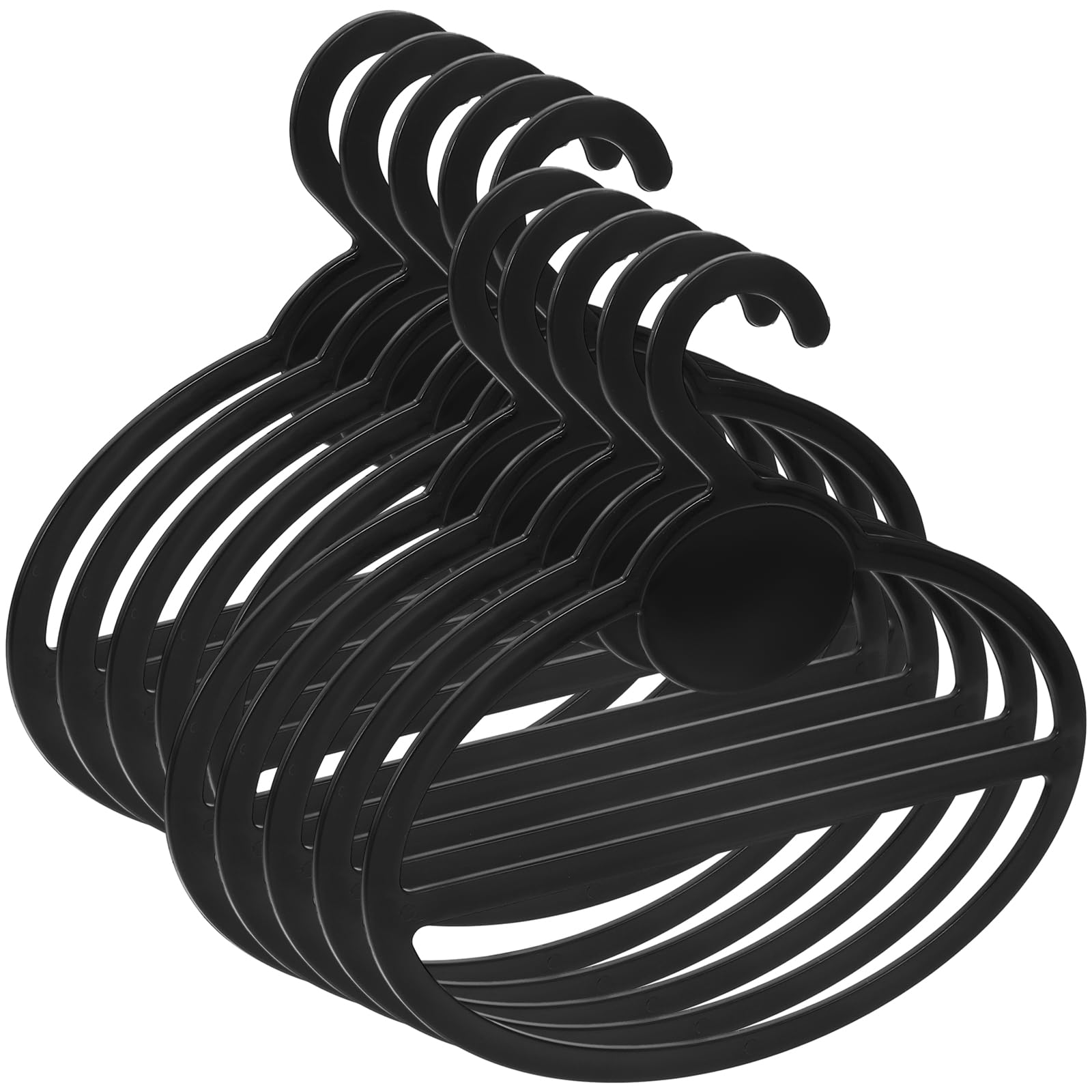 Paquete de 10 perchas para bufandas, 13 cm, diseño redondo negro, ideal para tiendas minoristas y hogar, perfecto para bufandas de seda y toallas, gancho para bufandas