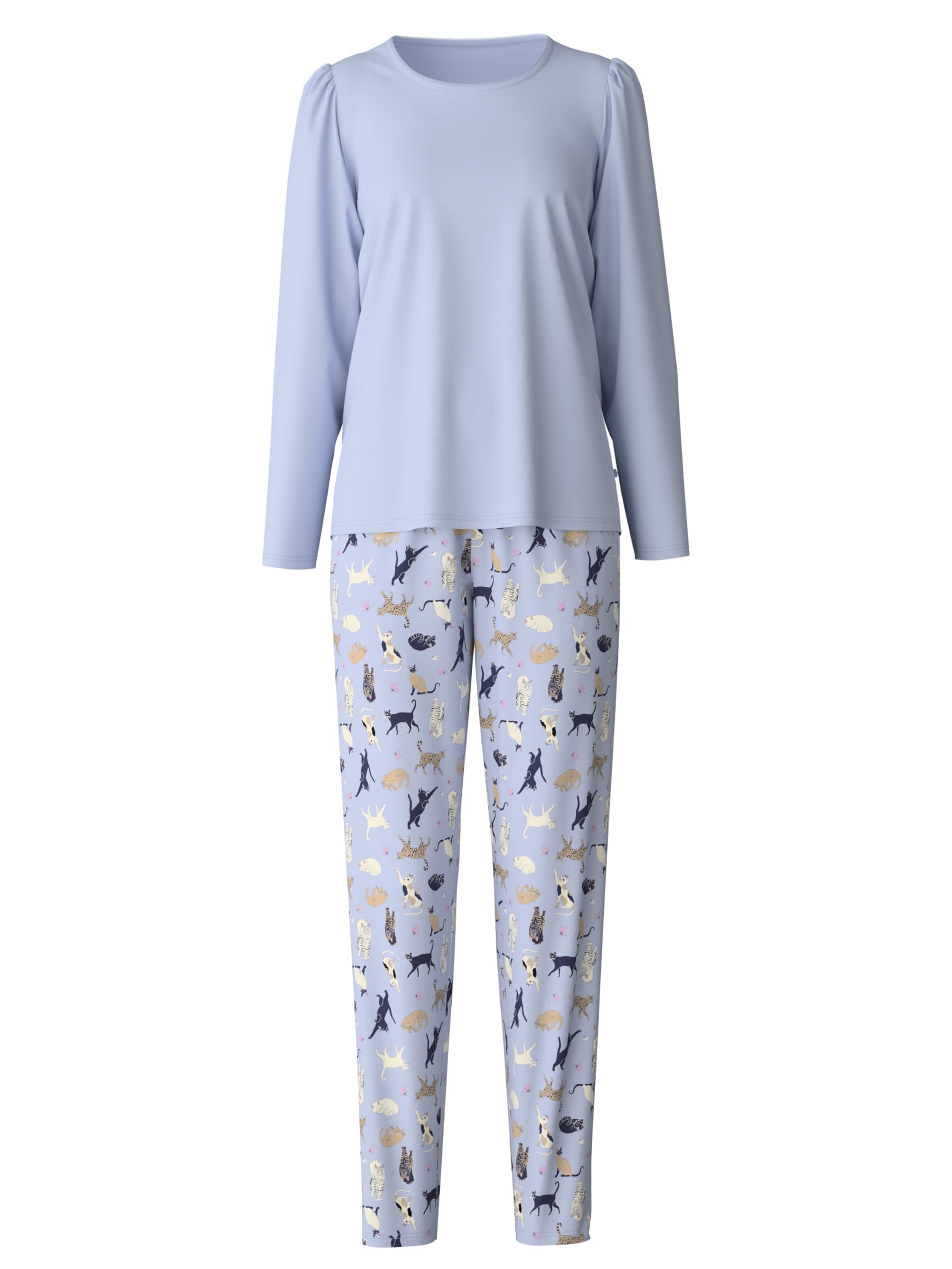 CALIDA Cat Dreams Pyjama Harmony Blue, Grösse 48-50