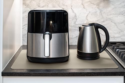 Miniatura 38 de Gasare - Juego de 2 manteles de silicón extra grandes, extra gruesos, protectores de encimeras, resistentes al calor, antiderrapantes, impermeables