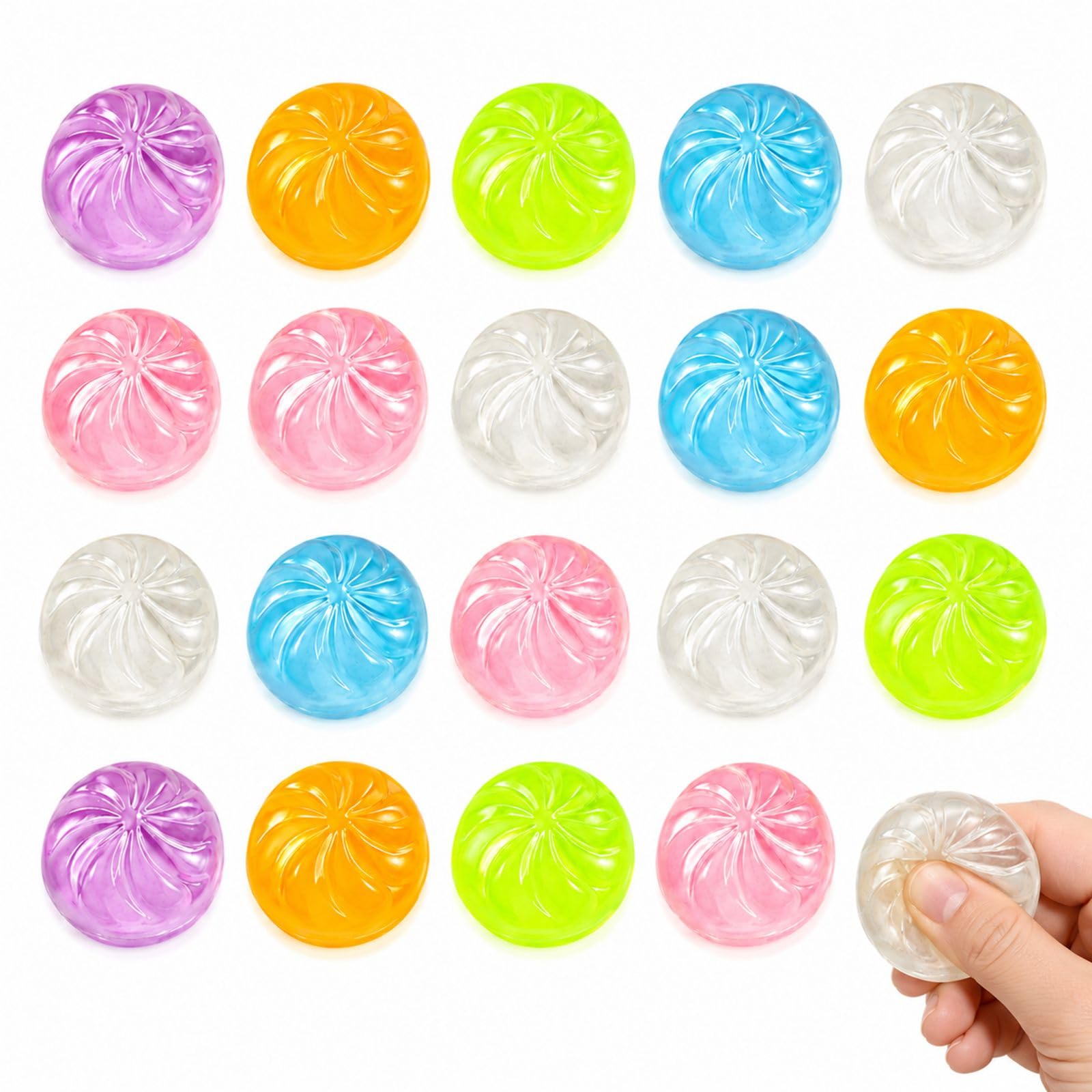 20Pcs Mini Dumpling Squishy, Soft Sensory Fidget for Quiet Moments and Focus, Portable for Office Desk, Classroom and Travel Use, Great for Everyday Relaxation