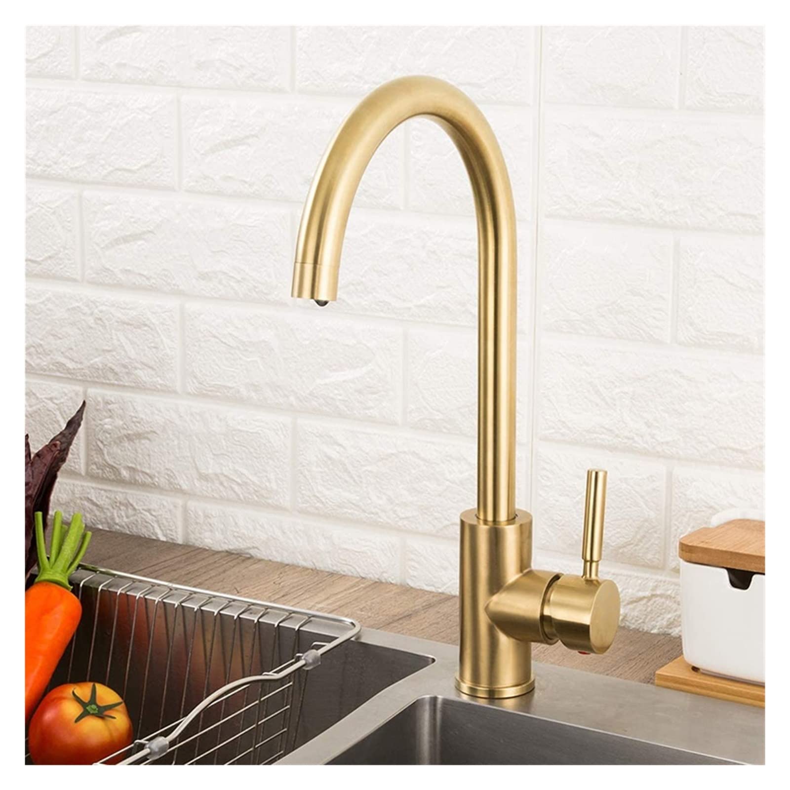 Robinet de cuisine mitigeur fin de calcaire avec l'acier inoxydable 304 durable
