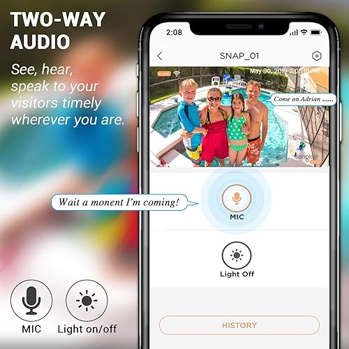 Miniatura 3 de Sengled Cámara de seguridad al aire libre, cámara de seguridad activada por movimiento, cámara WiFi de seguridad en el hogar, cámara de inundación,