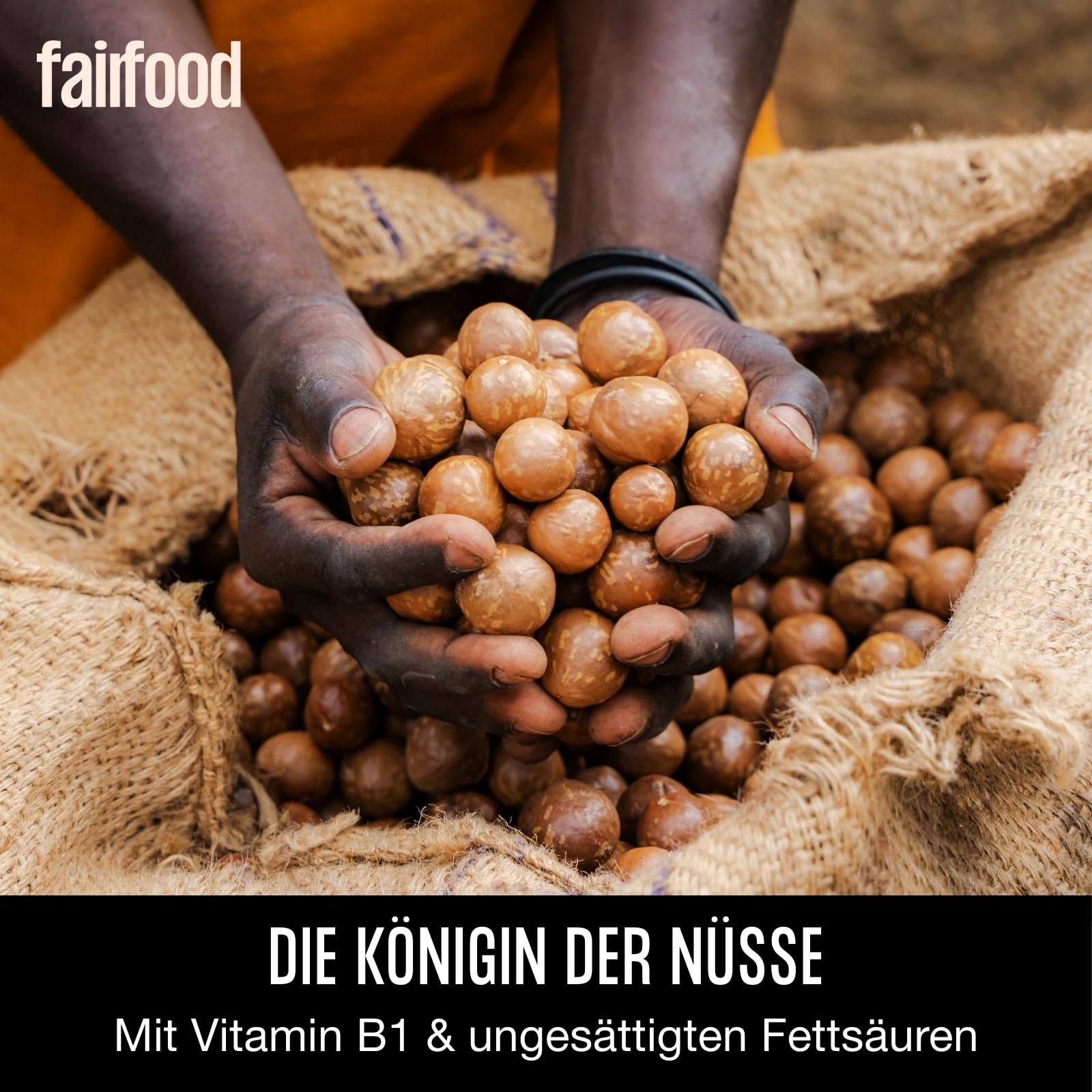 fairfood Bio Macadamianüsse naturbelassen 500 g – Fair & vegan – ungesalzen & ohne Zusätze – knackiger Snack – aus eigenem Projekt in Ruanda