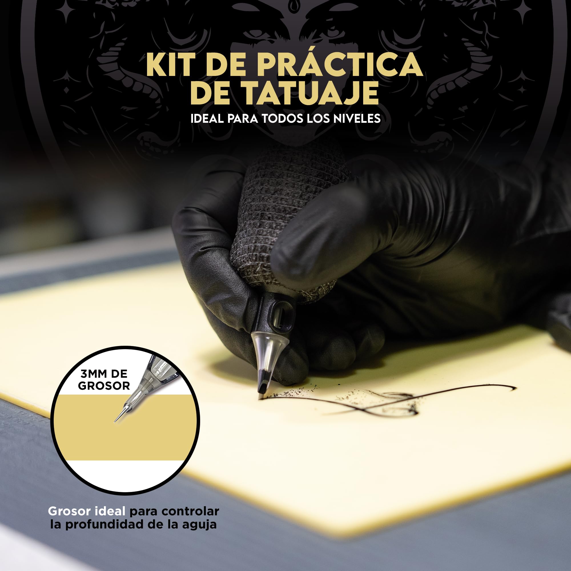 ACTINKTUDE 5pcs Yellow 3mm Synthetic Skin Tattoo Practice 20x30cm, Double-Sided, Water Resistant, All Ages - Image 4