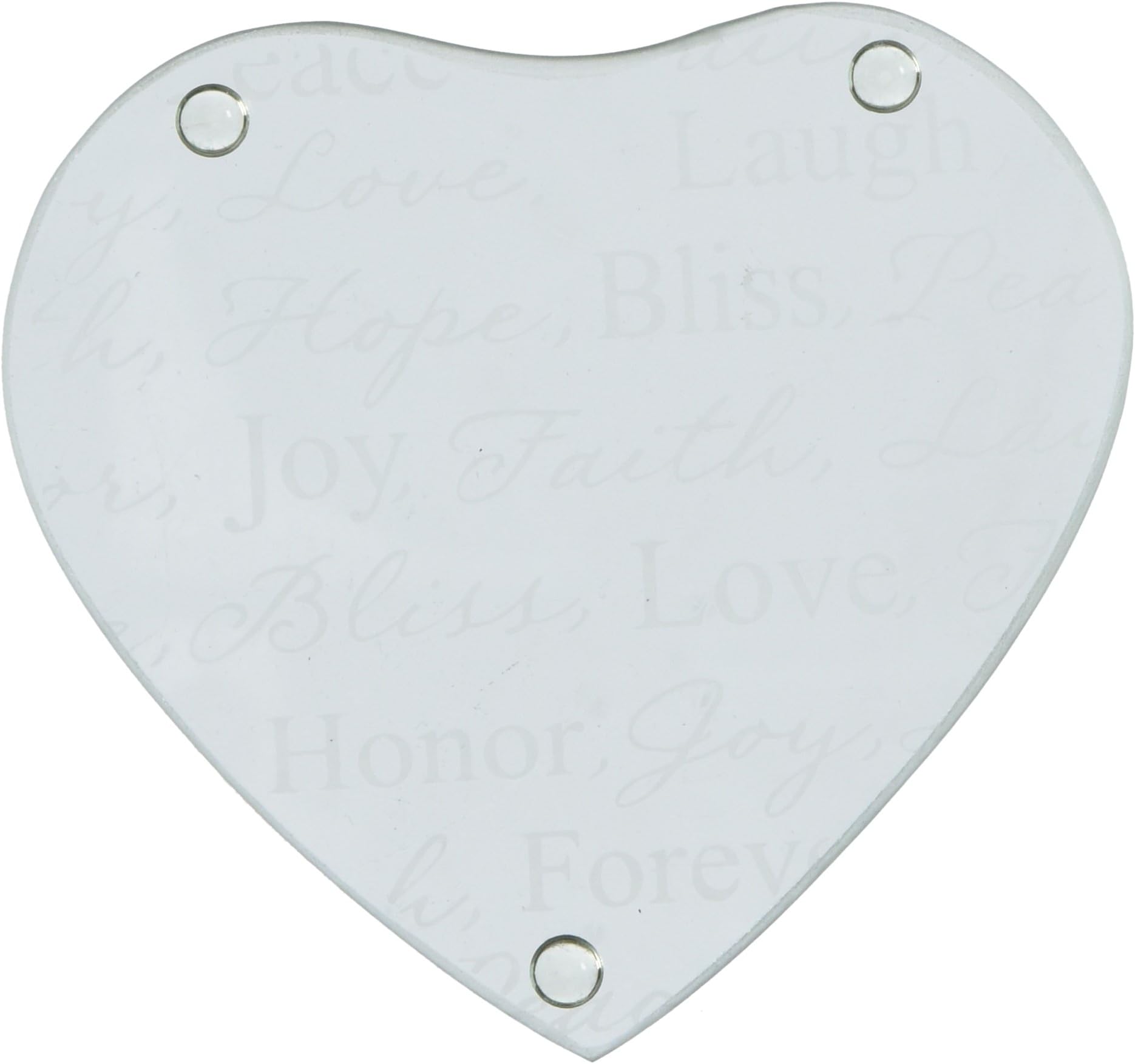 Good Wishes Heart Glass Coasters