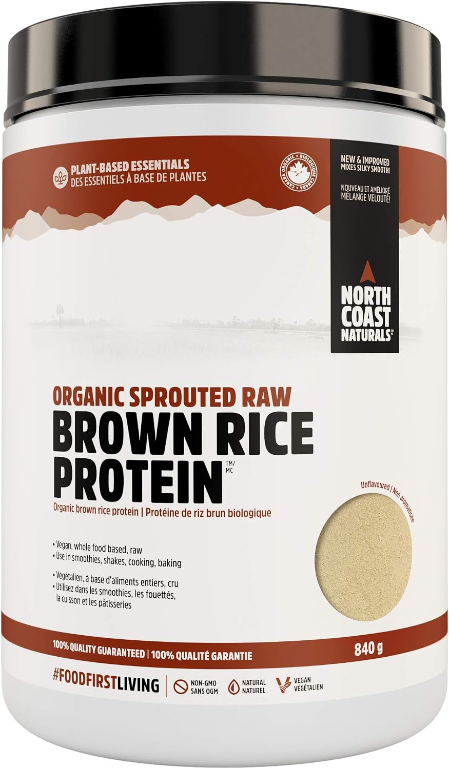 North Coast Naturals Organic Sprouted Raw Brown Rice Protein Powder