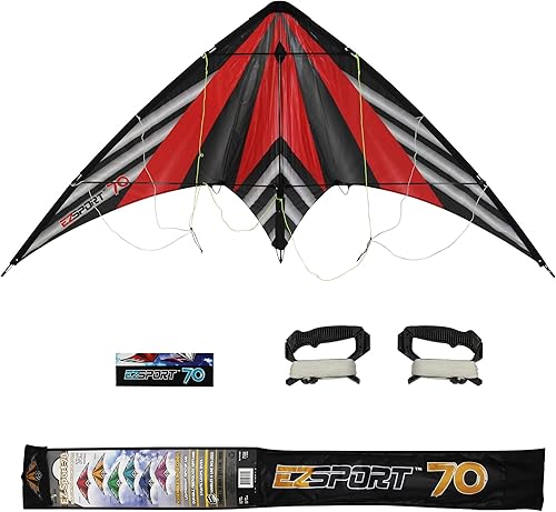 Miniatura 3 de WindNSun Cometas de acrobacias - Cometas de doble línea de 2 controles para trucos, acrobacias acrobáticas y vuelo sincronizado