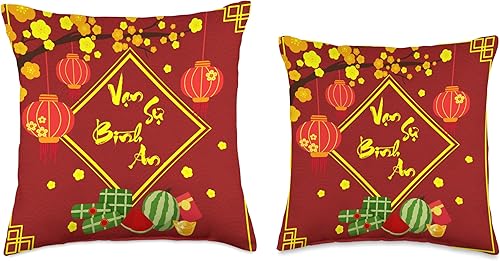 Miniatura 3 de Van Su Binh An Ca1lligraphy - Almohada de Año Nuevo Lunar vietnamita 2024