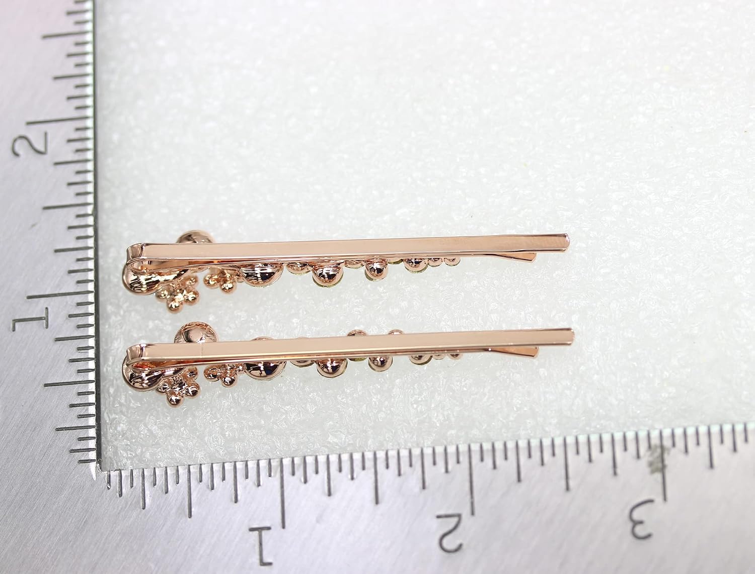 Faship Smoked Topaz Chocolate Brown Premium Rhinestone Crystal Floral Hair Clips Pins 2 Pcs