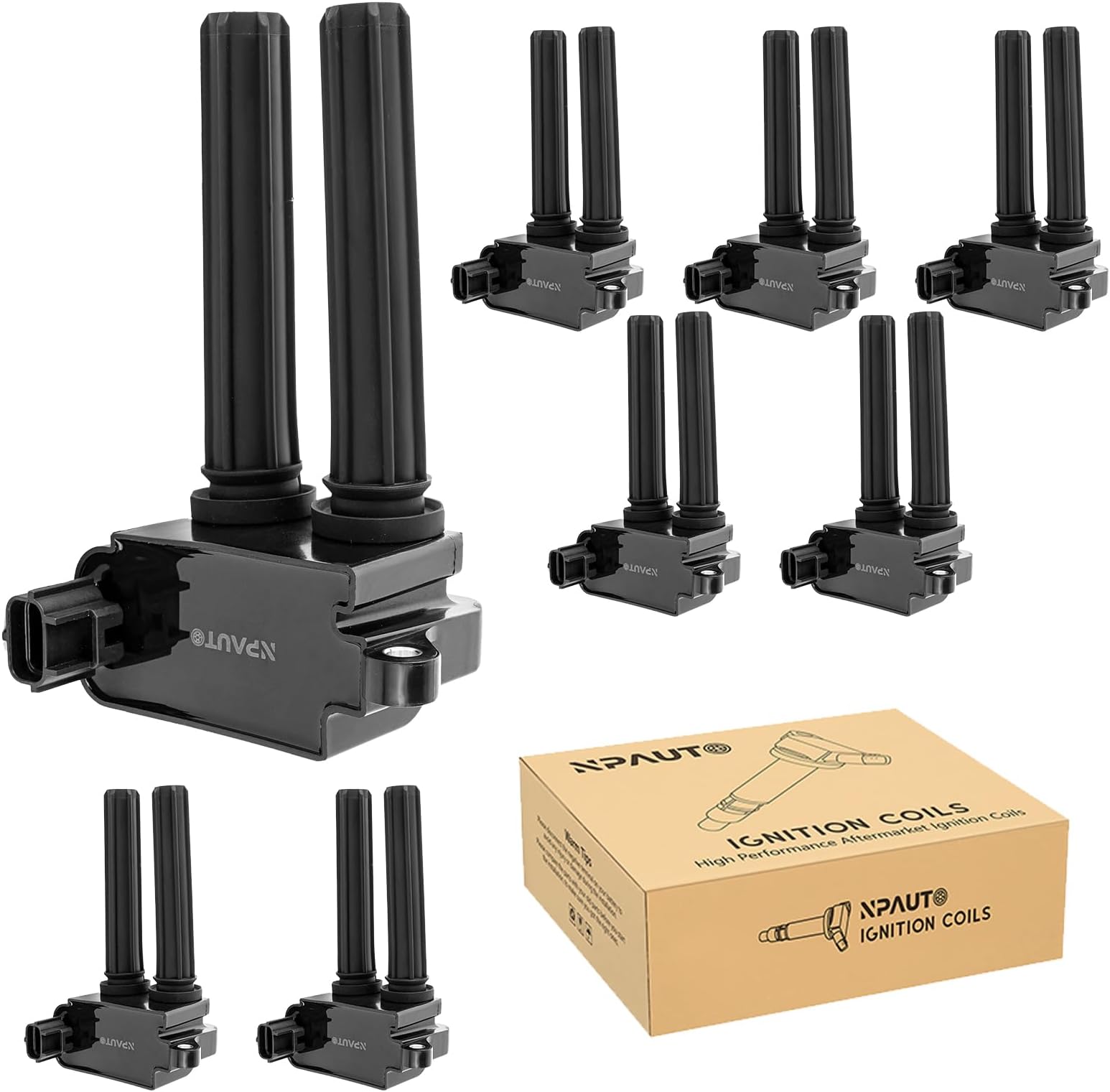 Ignition Coil Pack Set fit for V8 5.7L 2005-2020 Dodge Ram 1500 2500 3500 Dodge Charger Challenger Durango Magnum, Chrysler 300, Jeep Grand Cherokee Commander, UF504 C1526, 8pcs