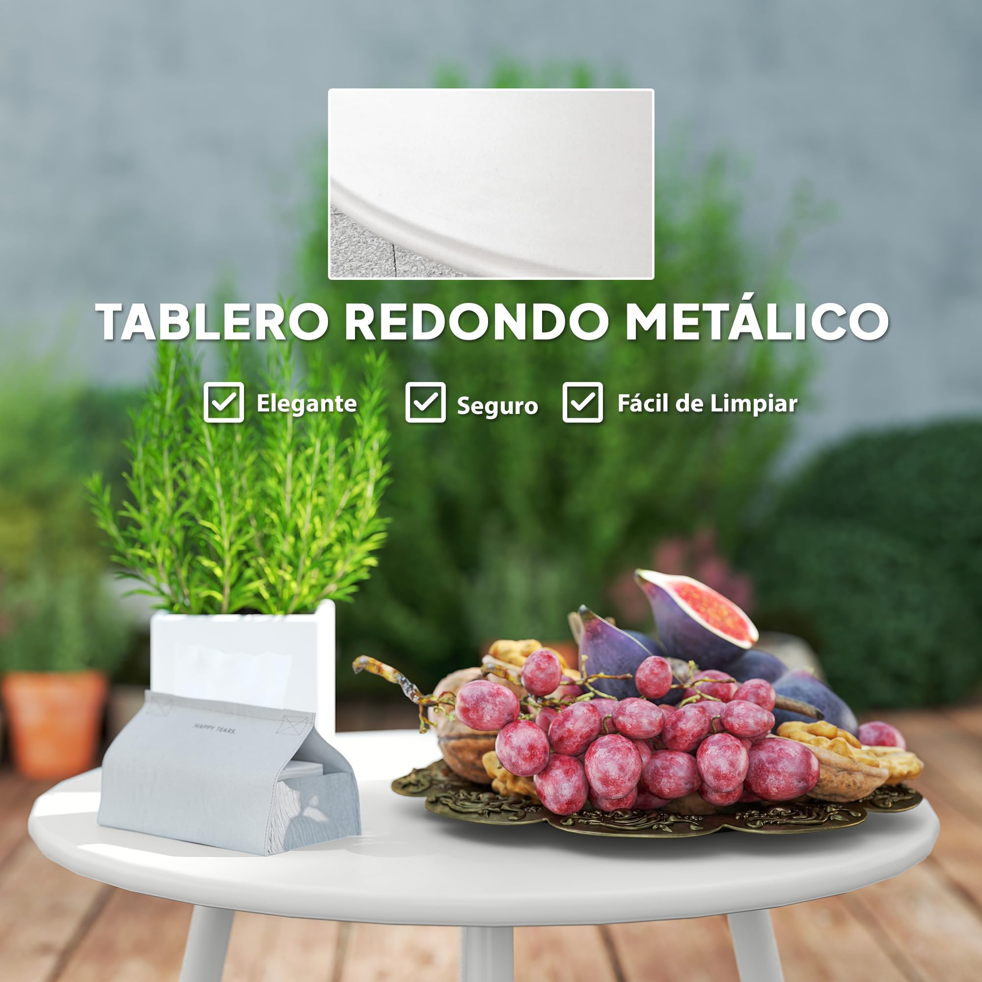 Outsunny Conjunto de Jardín Exterior de Ratán Sintético de 4 Piezas Muebles de Jardín Exterior con Sofá de 2 Plazas 2 Sillones 1 Mesa de Centro de Metal con Cojines Crema y Natural