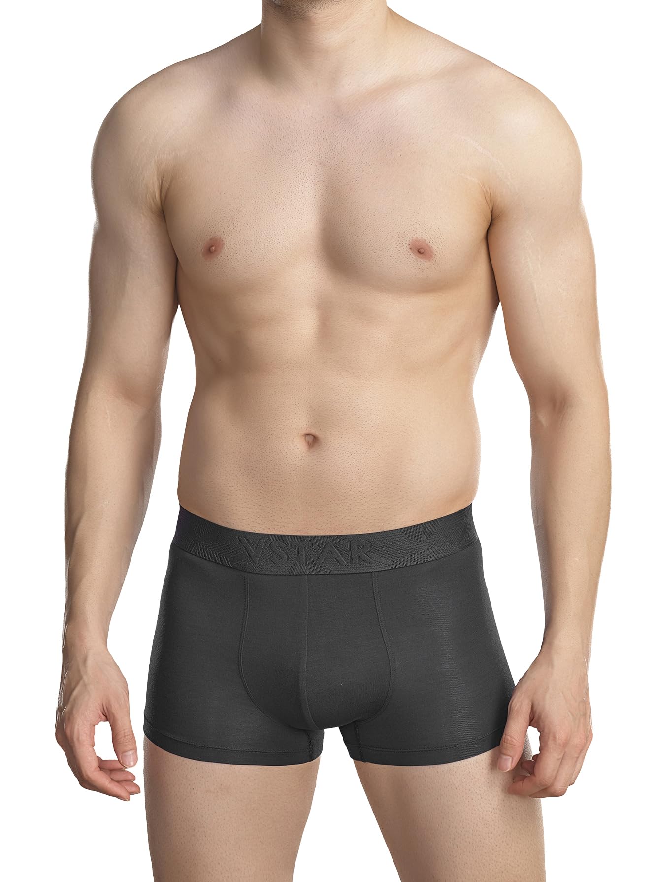 vstar Men's CB 05 Trunk | Lyocell Spandex with N9 Antibacterial & Carbon Zero | Moisture-Wicking, Soft Waistband, Contoured Pouch | L | Jet Black-picture-18