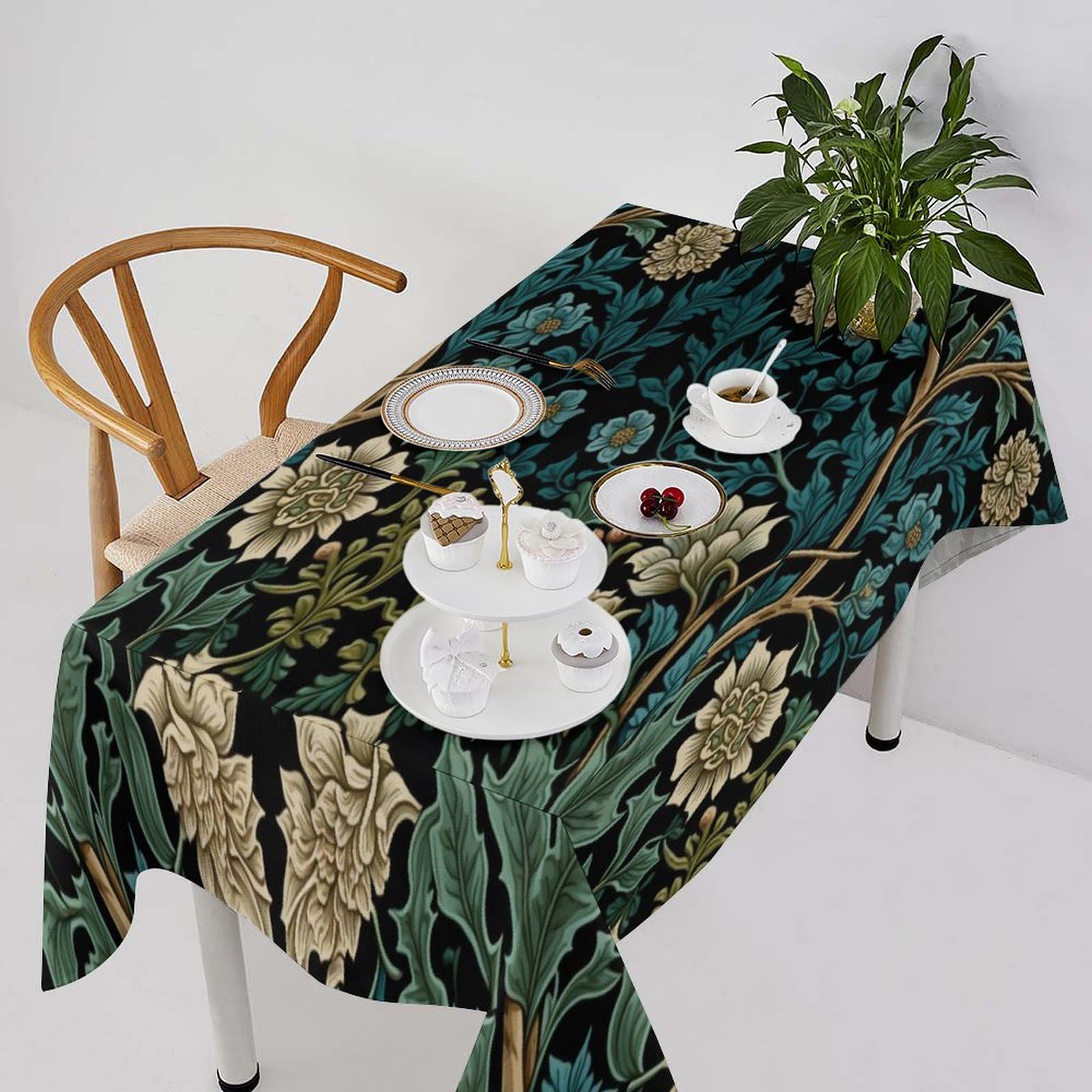 Amazon.com: XBDDZSW William Morris Tablecloth Original Design Boho  display picture 1