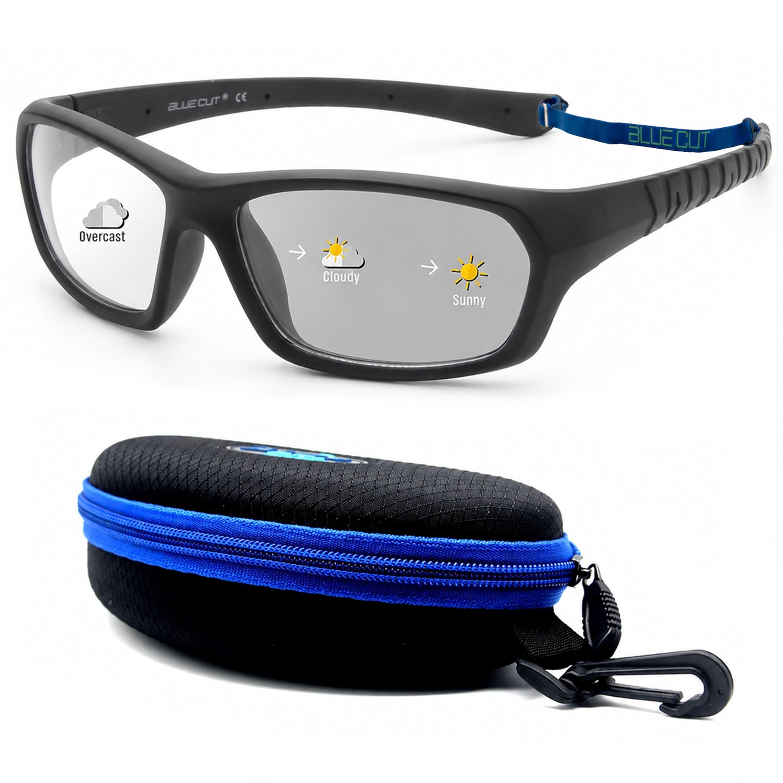 BLUE CUT Kids Sports Protection Goggles – Photochromic Safety Glasses for Children, Basketball, Baseball &amp; Outdoor Sports