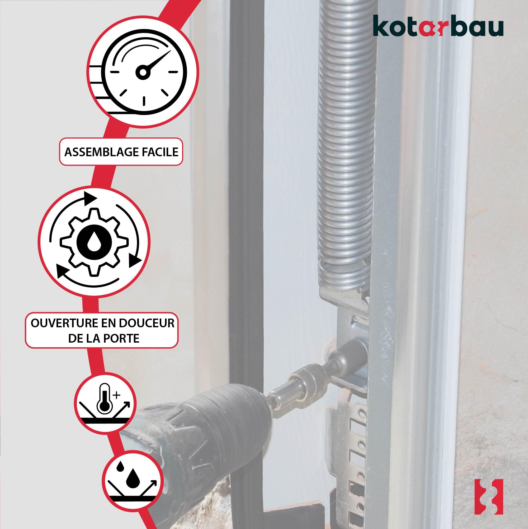 Molle Di Torsione Per Porte Da Garage - Coppia Di Molle 50mm X 5.5mm X 588mm Per Porte Sezionali - Foto 7