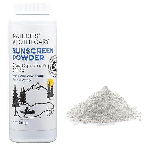 All-Natural, Benzene Free, Non Nano Zinc Oxide Sunscreen Powder SPF 30 - Water & Sweat Resistant, Reef & River Friendly, Hypoallergenic,