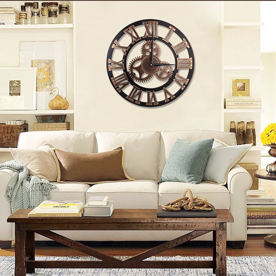 掛け時計 部屋飾り 壁掛け時計　アンティーク0 掛け時計 部屋飾り 壁掛け時計．アンティーク調の通販 by