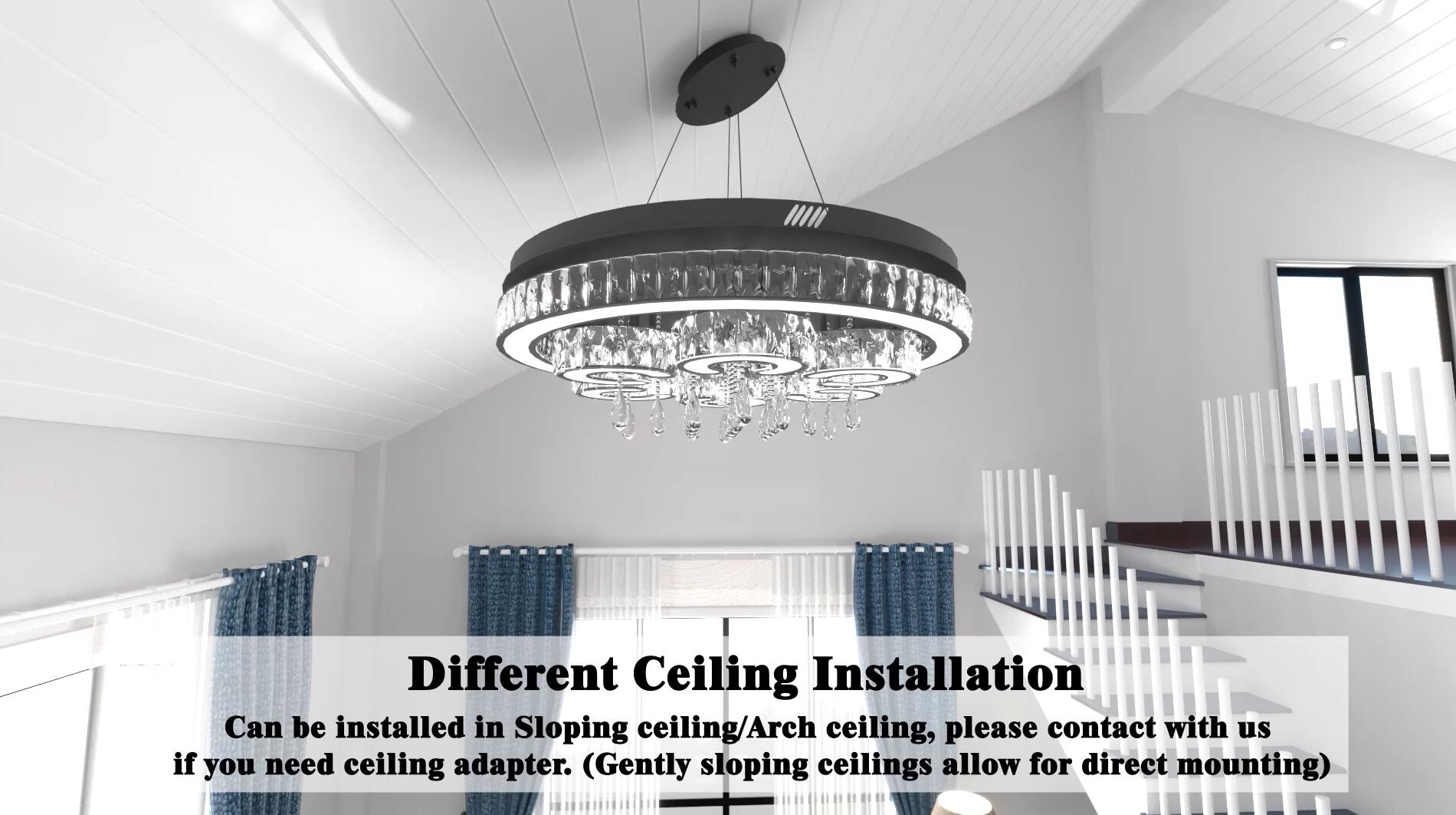 ★AIchaaanshop★ HAIXIANG 32 Inch Glam Chandelier Modern Crystal Luxury