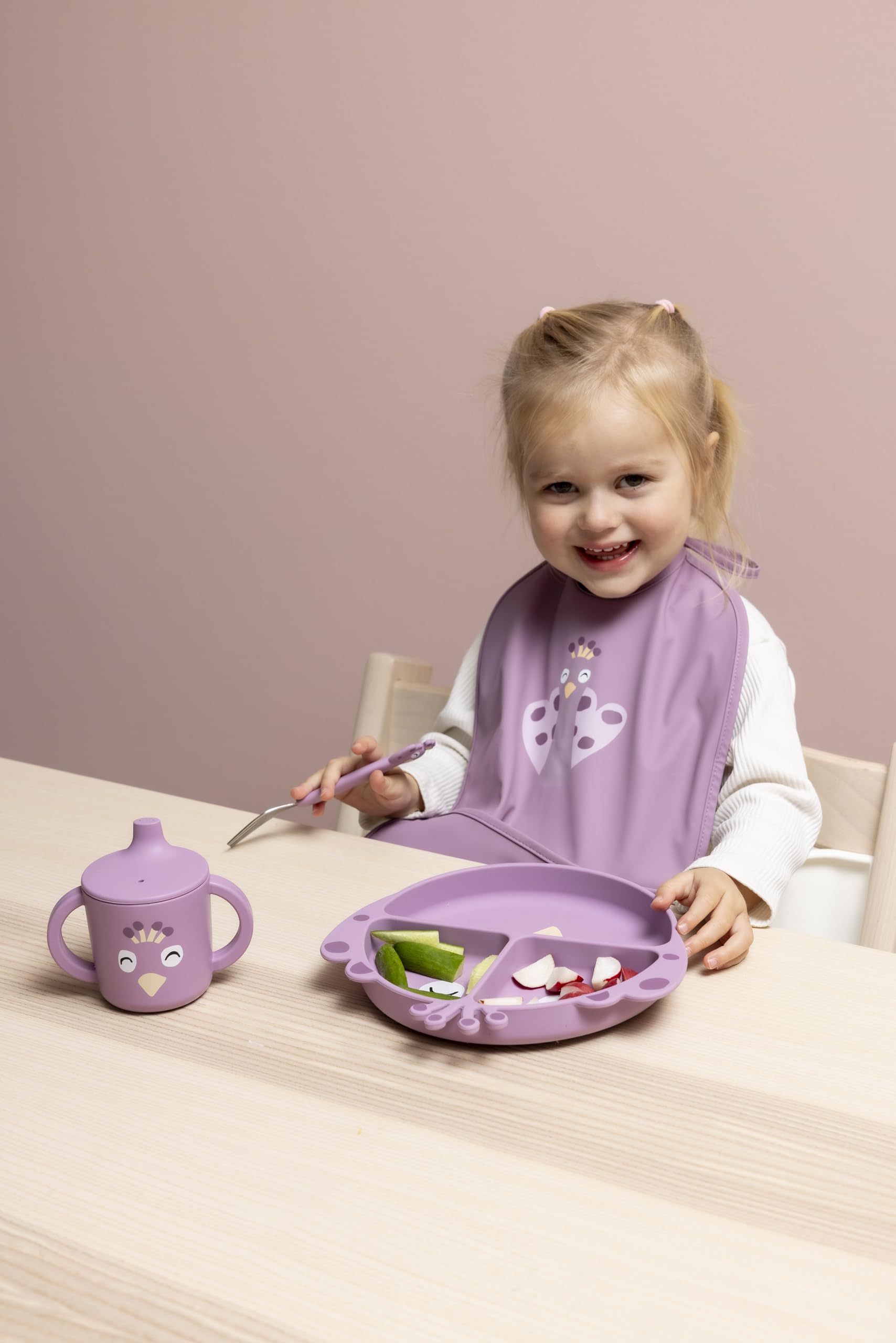 Trixie - Tasse d'apprentissage en silicone - Mrs. Peacock