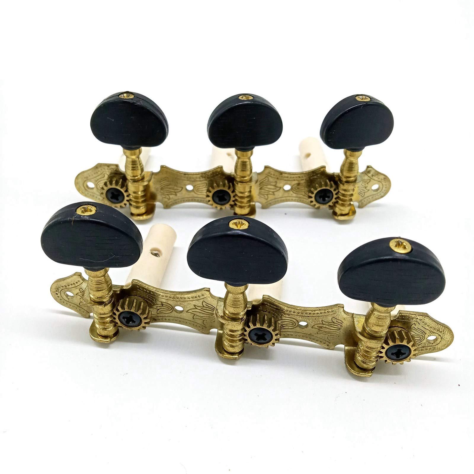 Gauche Droite Guitare Classique Cordes de RéGlage Piquets MéCaniques MéCaniques Accordeurs CléS 3L3R Accessoires de Guitare Professionnels, Noir