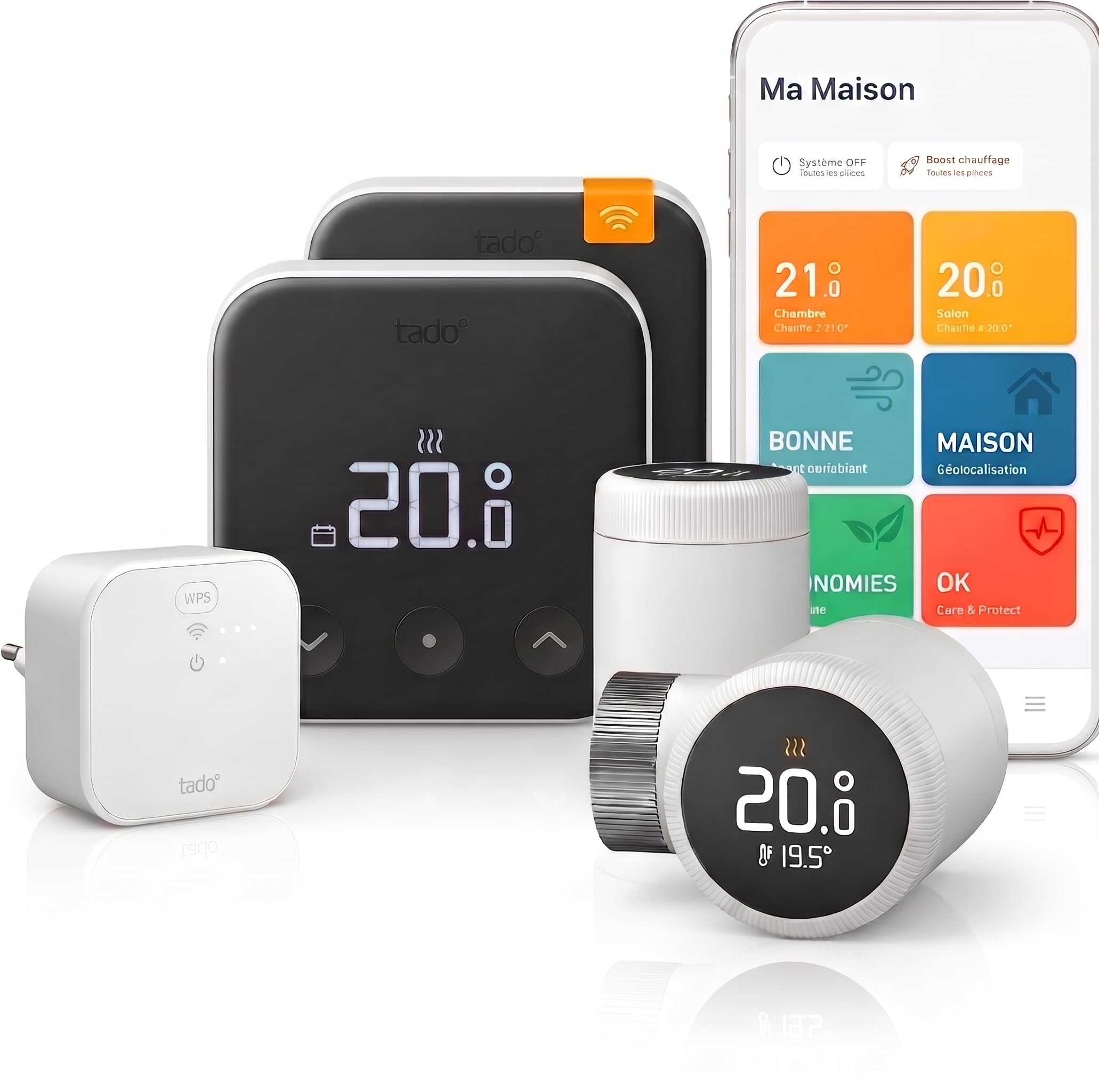 tado° Smart Thermostat X kit de démarrage avec Bridge X et thermostat connecté filaire