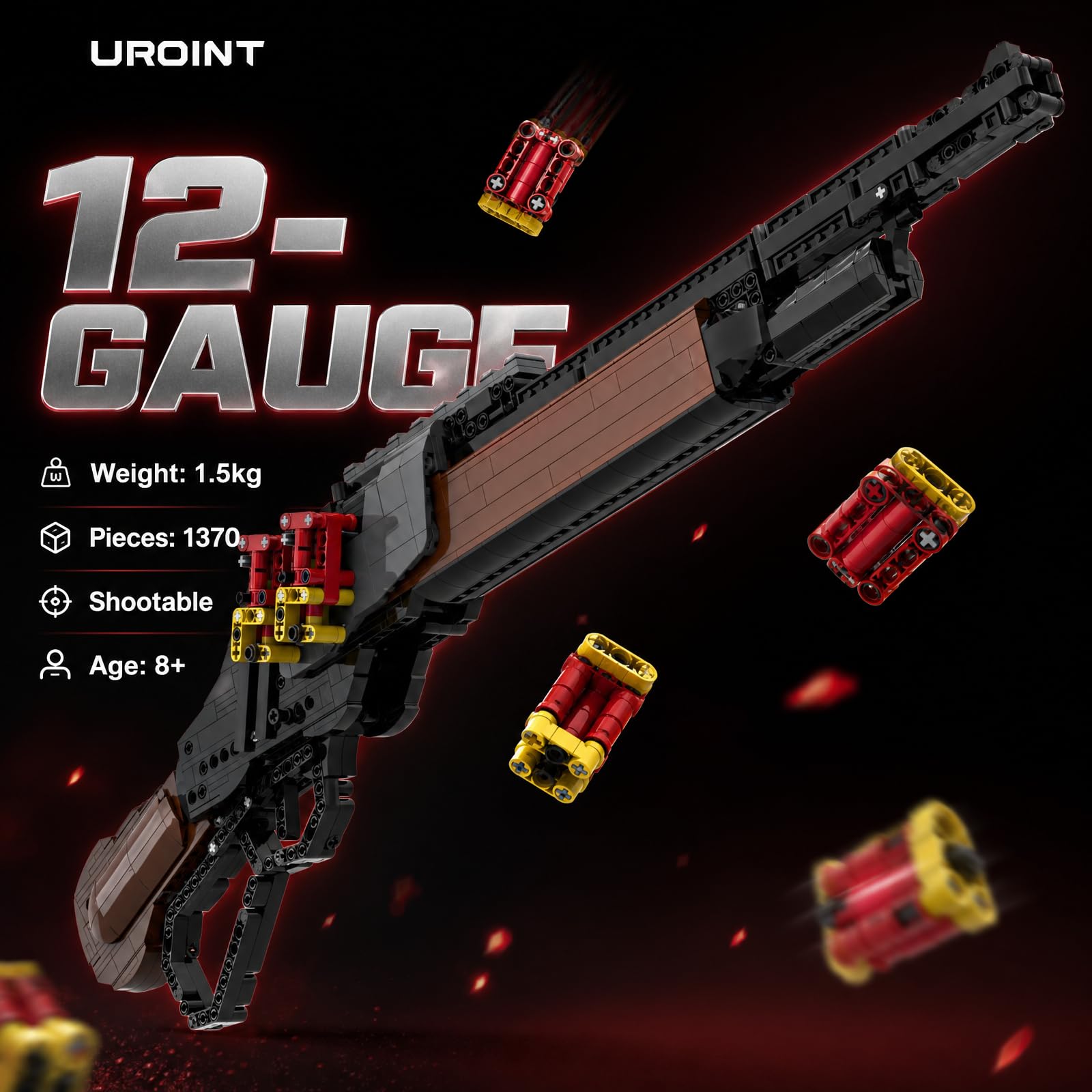Sets de Bloques, Modelo de Fusil M1887 de Juguete, Modelo de Pistola de Construcción para Adultos Niños Mayores de 8 Colección de Ladrillos, Regalo de Cumpleaños para Hombres Chicos 1370pcs