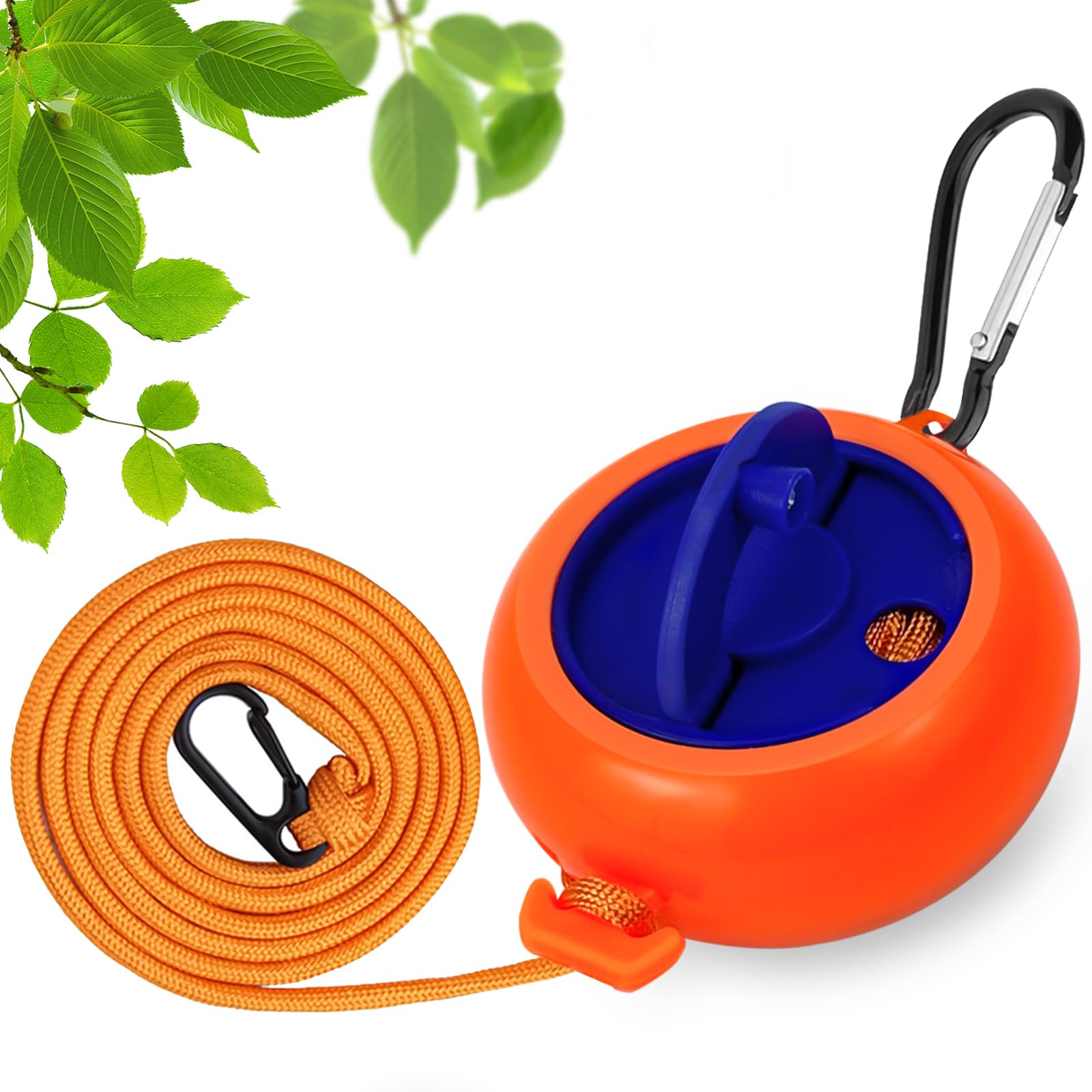 Boloest Orange-10M Retractable Travel Clothes Line 10M Portable Laundry Rope Camping Flip Hand Crank Washing Line Clothes Hanger Adjustable Drying Lines (Orange)