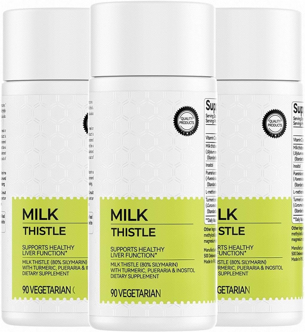 Bio-Silymarin-Mariendistelextrakt, antioxidativer Schutz, zur Unterstützung der Leber,3PCS