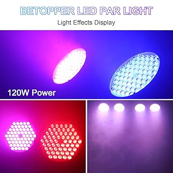 【開封済み・未使用】BETOPPER ステージライト　LED　RGB　4個セット Amazon.co.jp: BETOPPER ステージライト 54x3W RGB LED 舞台照明