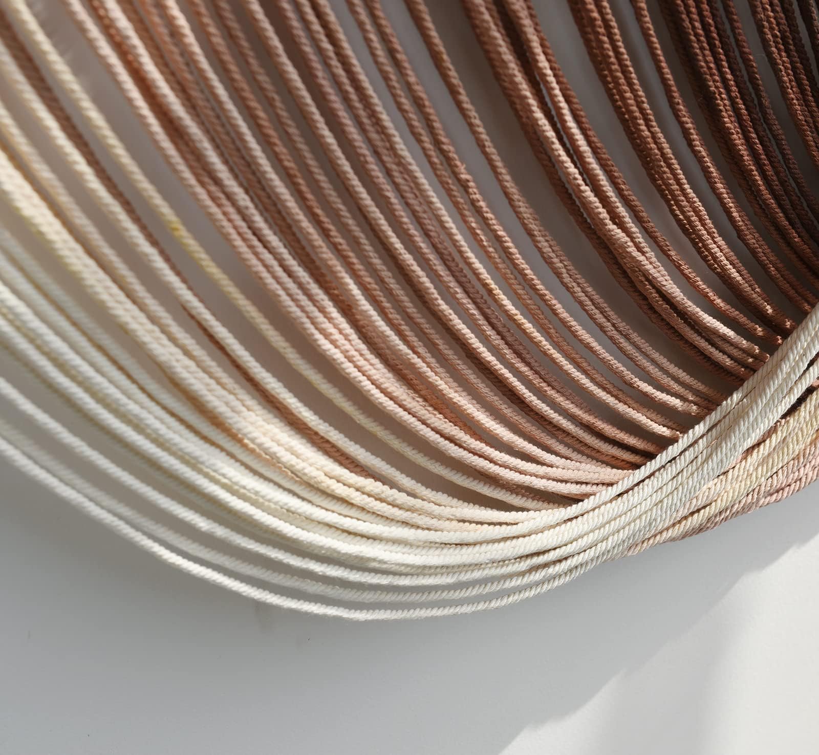 Flber Tie-Dye Macrame Wall Hanging Large Bohemian Yarn Tapestry Wall Décor,59" Wx 35" L