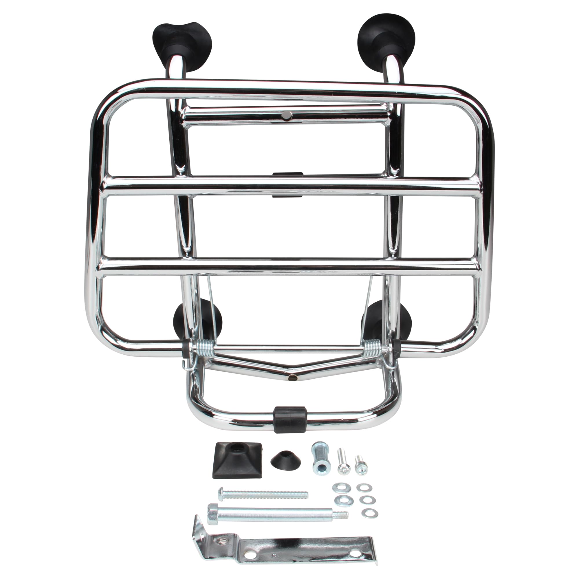 Porte-bagages avant pliable chromé compatible avec Vespa Primavera Sprint 50 125 150