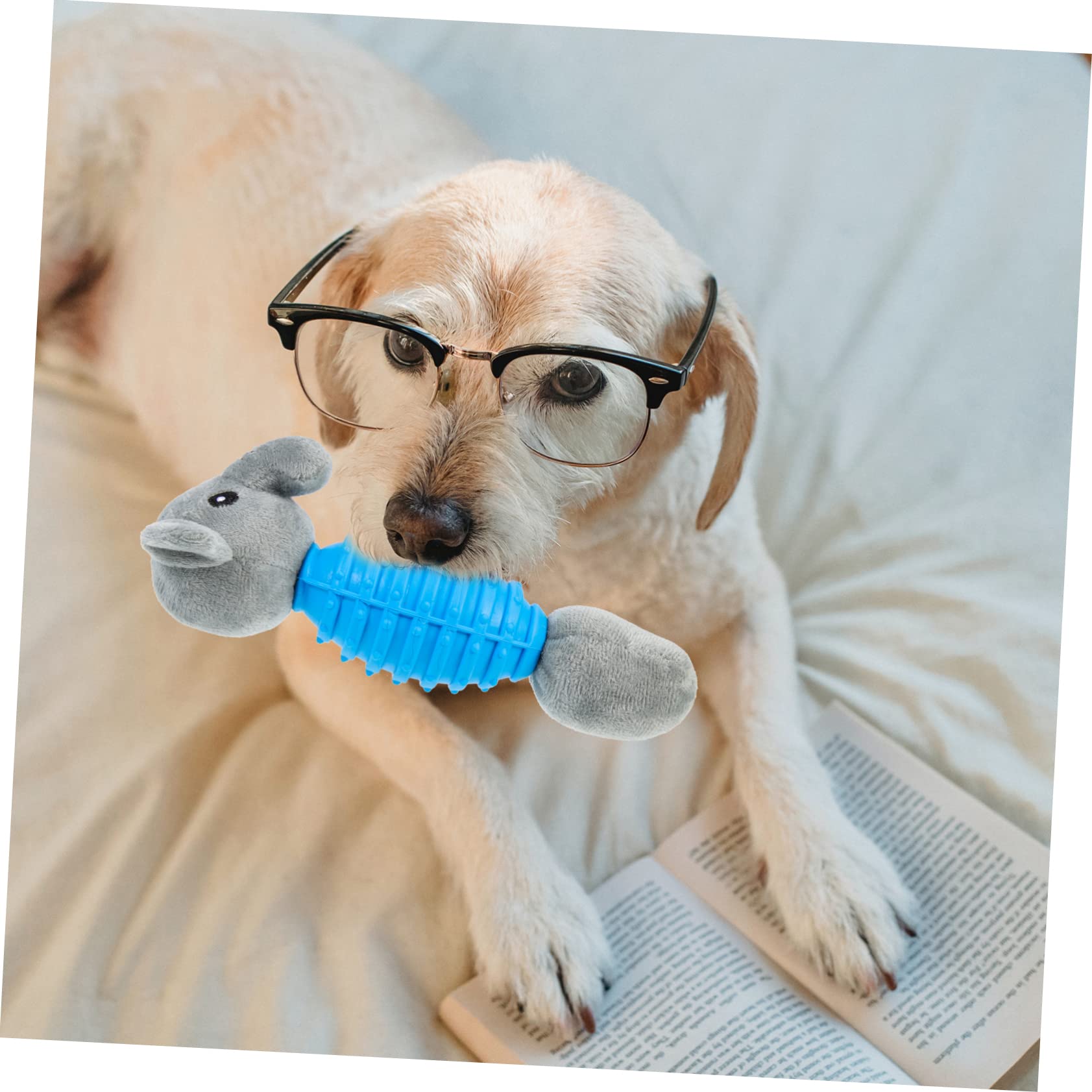 Sosoport 4pezzi Giocattolo Interattivo Per Cani Con Squeak Giocattolo Peluche Per Cani Elefante Coda Corta e Stoffa Resistente Al Morso e Facile Da Pulire