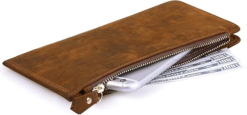 Miniatura 5 de Jack&Chris Cartera organizadora de tarjetas de crédito de cuero con bolsillo con cremallera