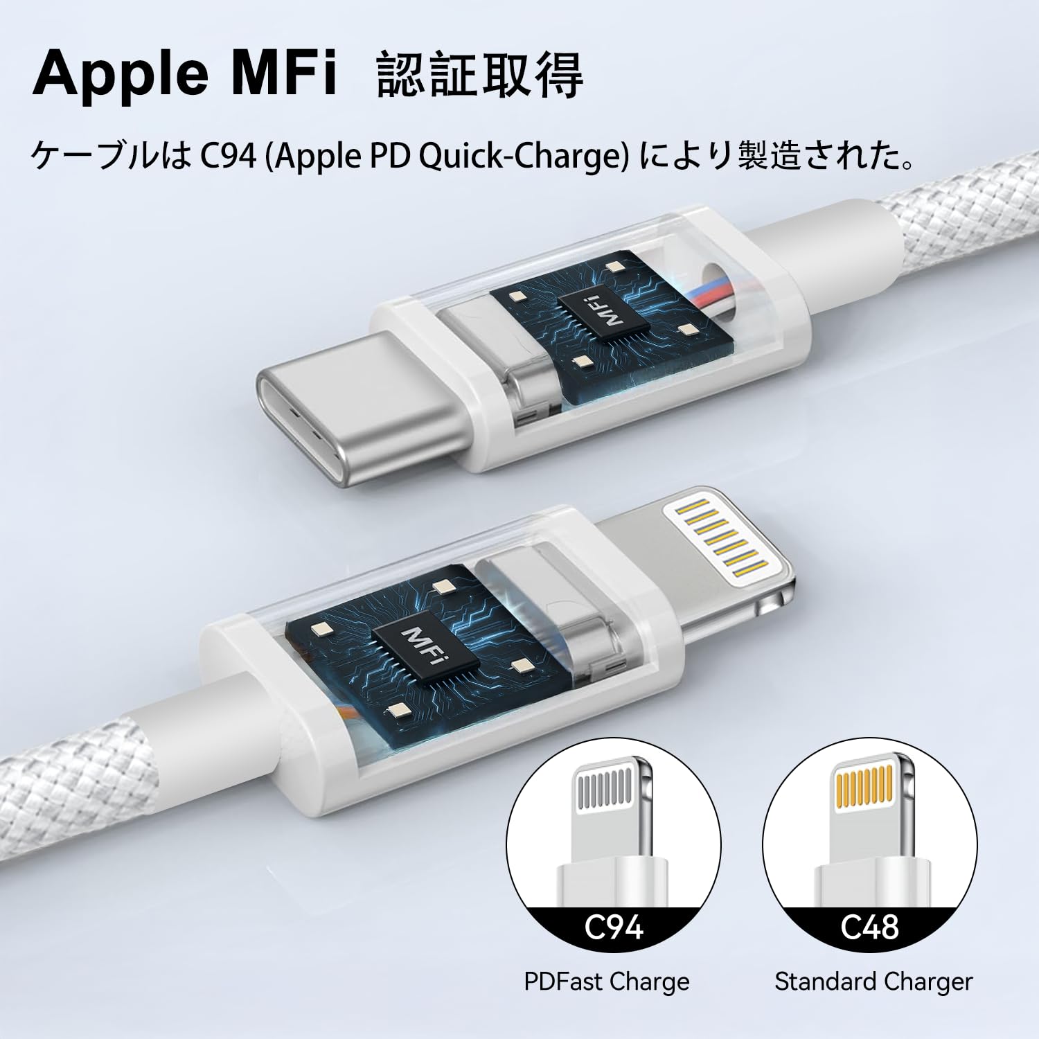 Amazon.co.jp: iPhone 充電ケーブル 1M 3本セット 【2025正規MFi認証品
